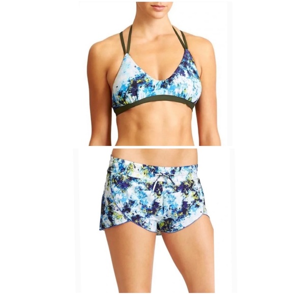 Athleta Other - ATHLETA Hypersonic Petal Swim Top and Shorts Swimsuit Bottoms S